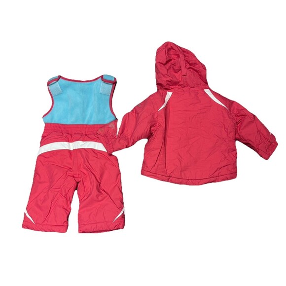Columbia 2 Peice Snowsuit Set 12 Month Pink Overalls Coat WARM - Picture 2 of 6
